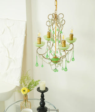 Murano Green Drops Chandelier