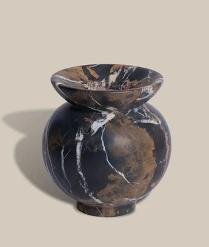 Pentelikon Fluted Marble Vessel