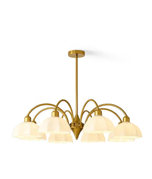 Frosted Glass Bell Chandelier