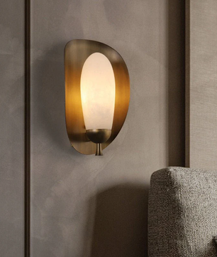 Lunette Alabaster Wall Sconce