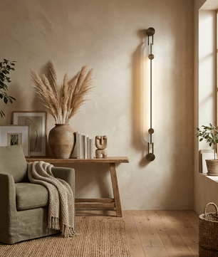 Architectural Alabaster Capsule Bronze Sconce