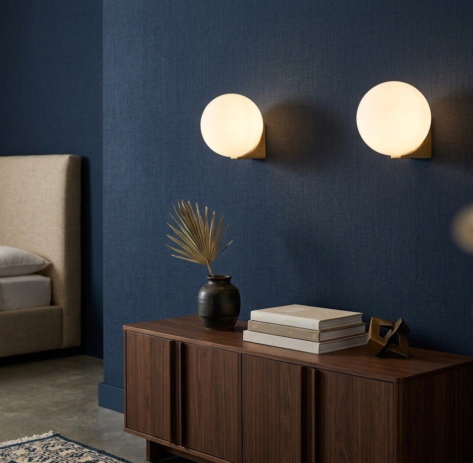 Spherical Geometric Wall Lamp