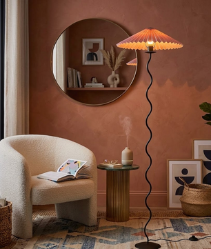 Wiggly Pleated Floor Lamp