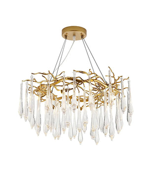Teardrop Round Crystal Chandelier