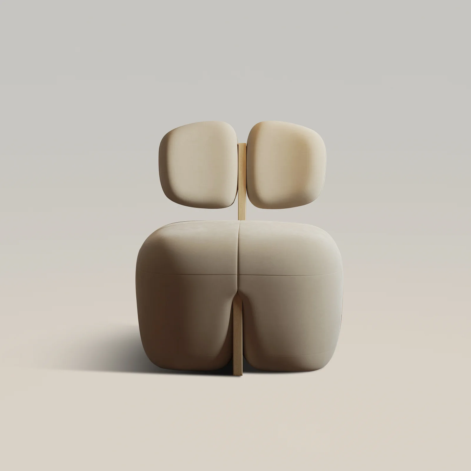 Minimalist Wabi-sabi Cream Sofa Chair