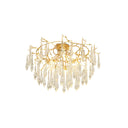 Teardrop Round Crystal Ceiling Lamp
