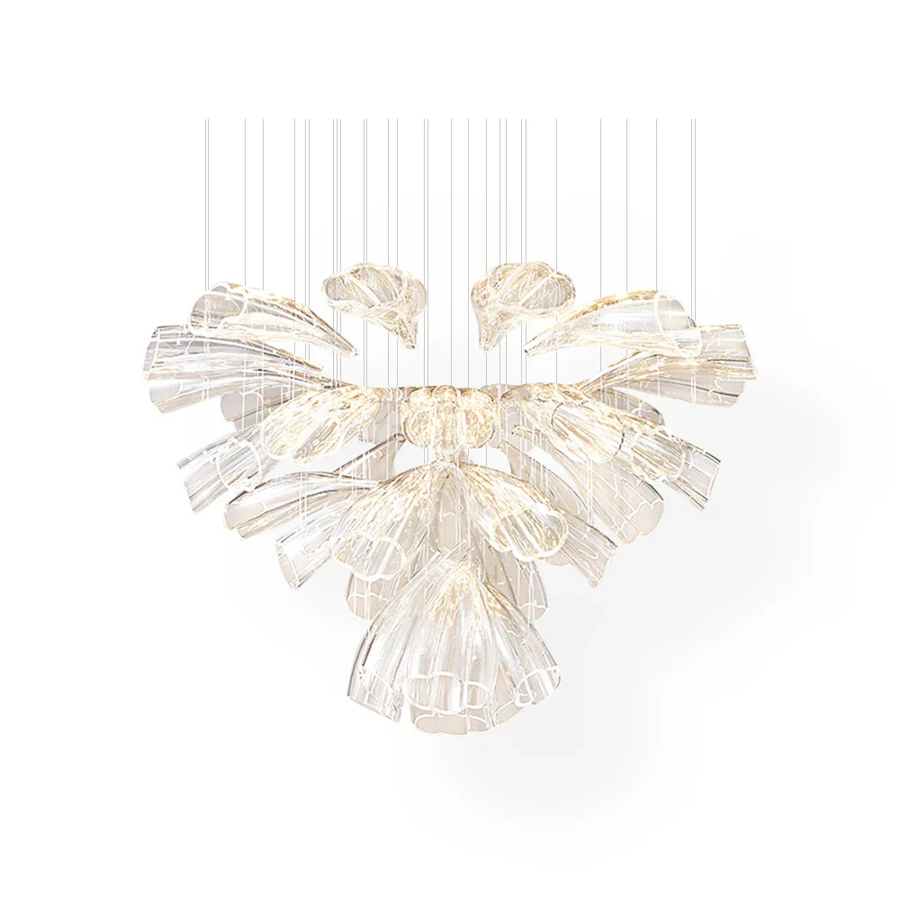 Glass Lotus Chandelier