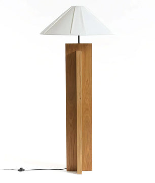 Meridian Crossbase Wood Floor Lamp