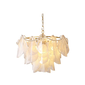 Gold + Textured Clear Glass