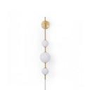 Vertical Globe Plug In Wall Lamp