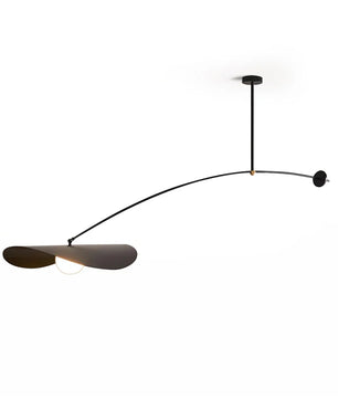 Myrna Chandelier – Modern Linear Brass Ceiling Light for Dining Room & Kitchen Island, Black