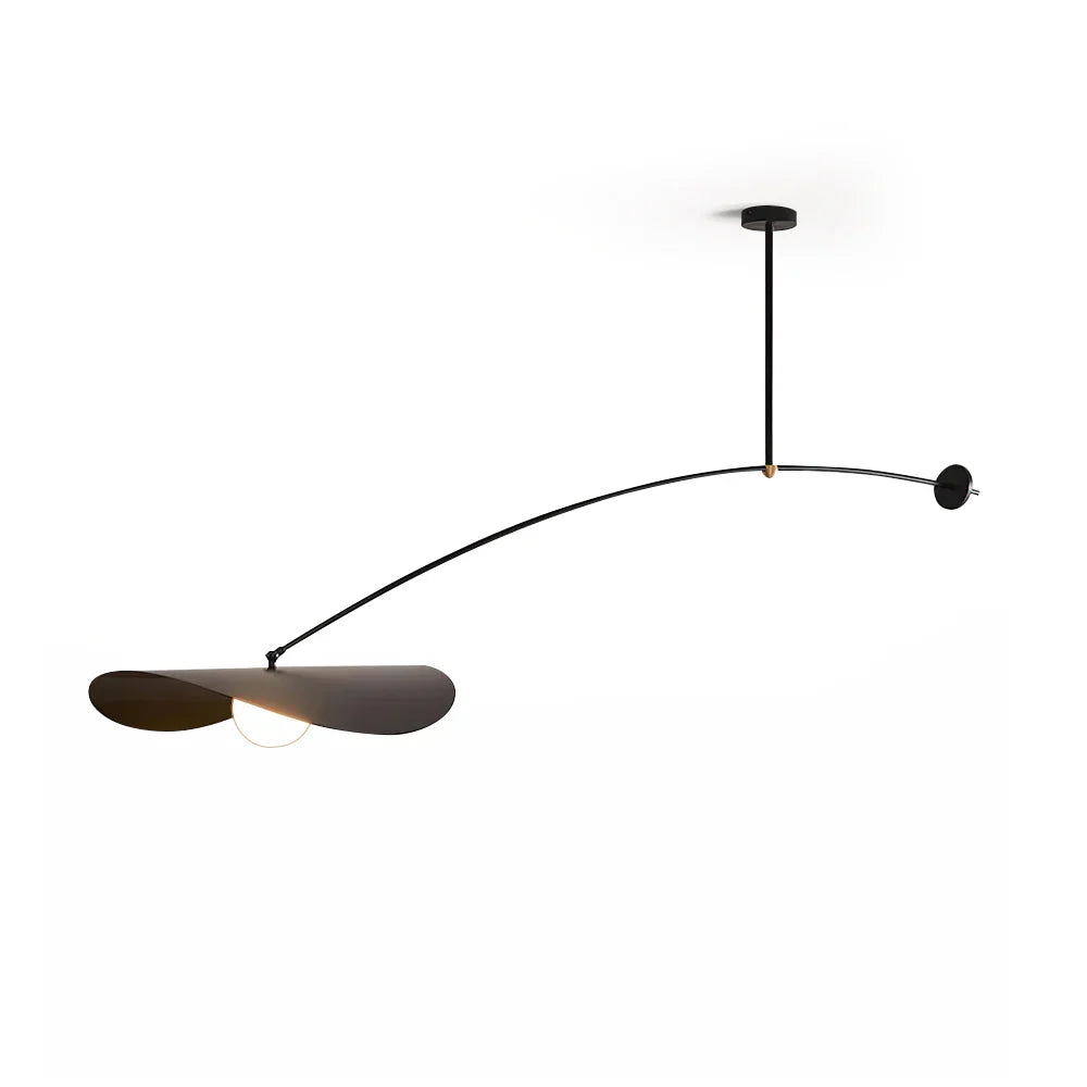 Myrna Chandelier – Modern Linear Brass Ceiling Light for Dining Room & Kitchen Island, Black