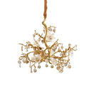 Fiori Chandelier – Modern Brass Floral Ceiling Light for Dining Room & Living Room
