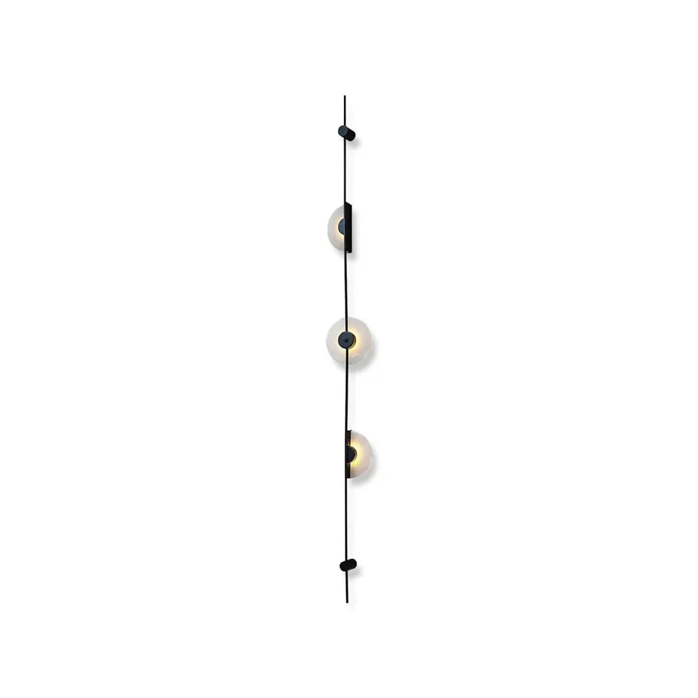 Black Slender Alabaster Wall Lamp