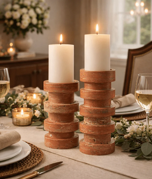 Tivoli Graduated Travertine Votive