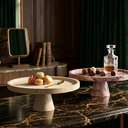 Rosso Levanto Marble Pedestal Tray