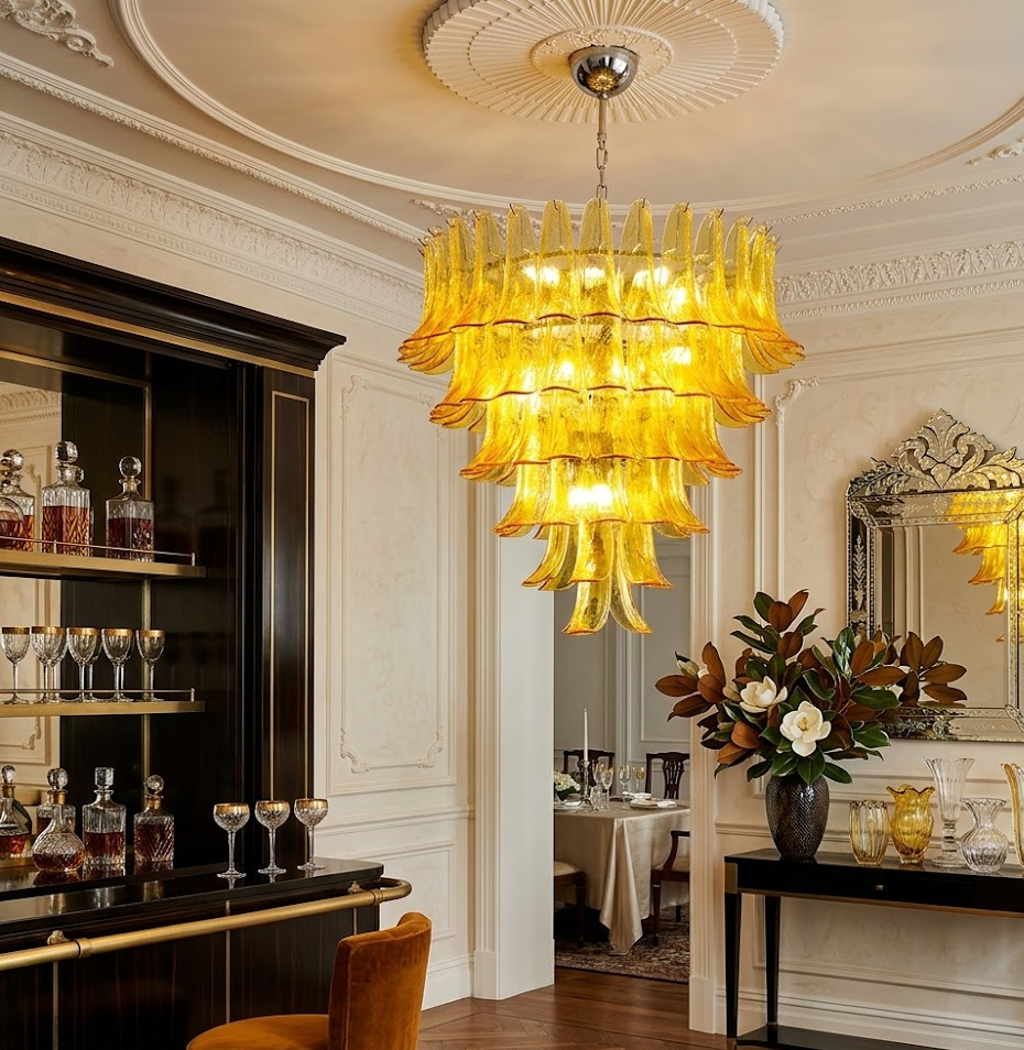 Murano Petal Chandelier