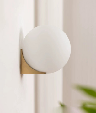 Minimalist Geometric Glass Globe Wall Lamp
