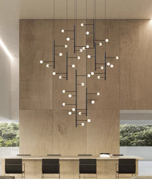 Orbit Cascade Multi-Globe Chandelier