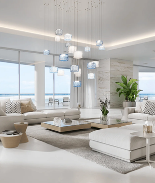 Square Multi Crystal Chandelier