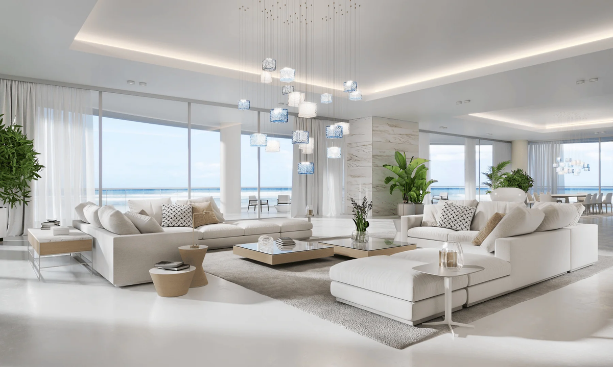 Square Multi Crystal Chandelier