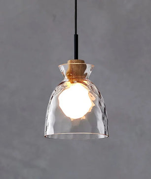 Modern Water Ripple Transparent Glass Pendant Lamp M16