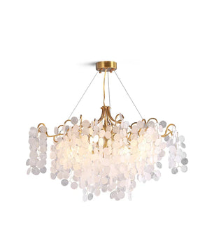 Shiro Noda Round Chandelier – Modern Brass & Glass Globe Ceiling Light for Dining Room