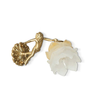 Putti Statuettes Brass Wall Lamp