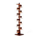 Taliesin Floor Lamp – Tall Wooden Slatted Architectural Standing Lamp for Living Room, Walnut & Black