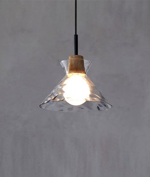 Modern Water Ripple Transparent Glass Pendant Lamp M16