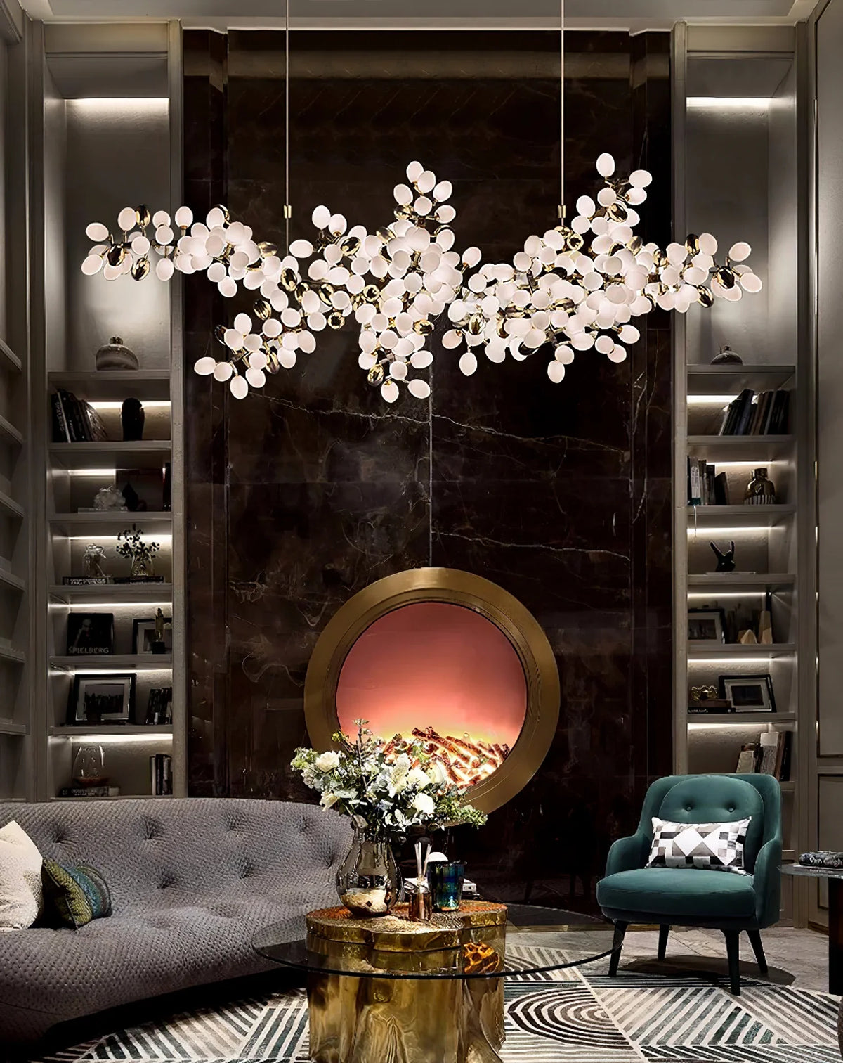Grape Vine Bunch Chandelier