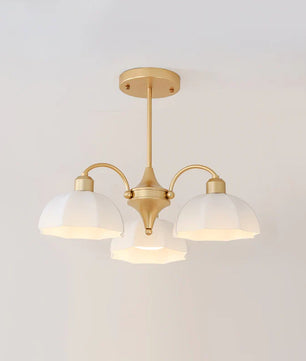 Frosted Glass Bell Chandelier
