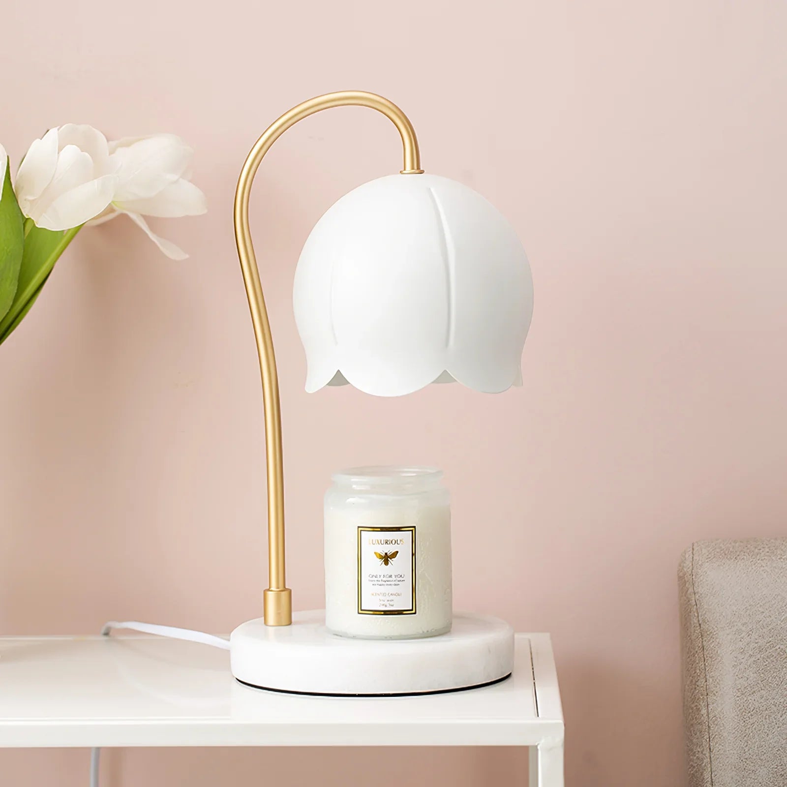 Flower Candle Warmer Lamp
