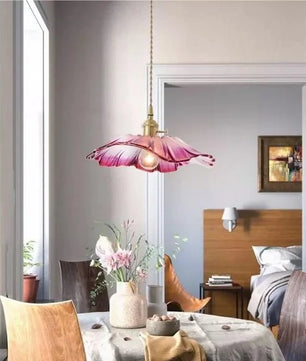 Tiffany Lotus Glass Pendant Light for Living Room S08