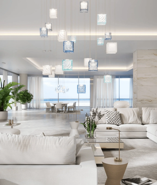 Square Multi Crystal Chandelier