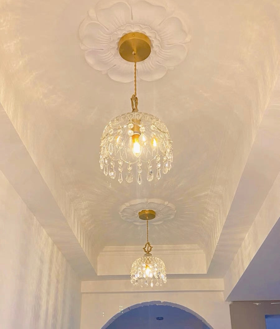 French crystal pendant lamp