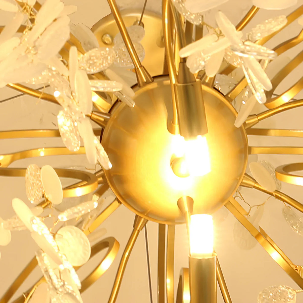 Shiro Noda Round Chandelier – Modern Brass & Glass Globe Ceiling Light for Dining Room
