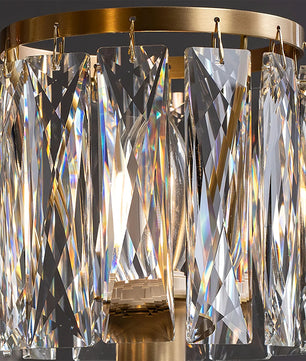 Crystal Bird Chandelier – Modern Brass & Crystal Ceiling Light for Dining Room, 4–6 Lights