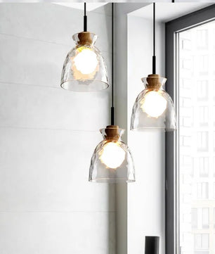 Modern Water Ripple Transparent Glass Pendant Lamp M16