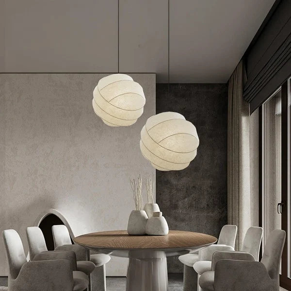 Wabi-Sabi Fiber Cocoon Pendant Lamp M400