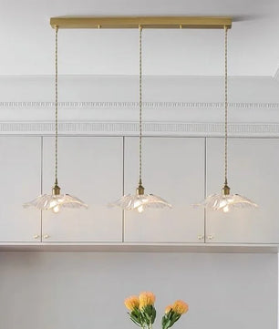 Tiffany Lotus Glass Pendant Light for Living Room S08