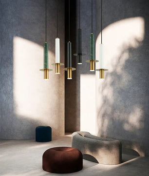 Marble Cylinder Pendant Light