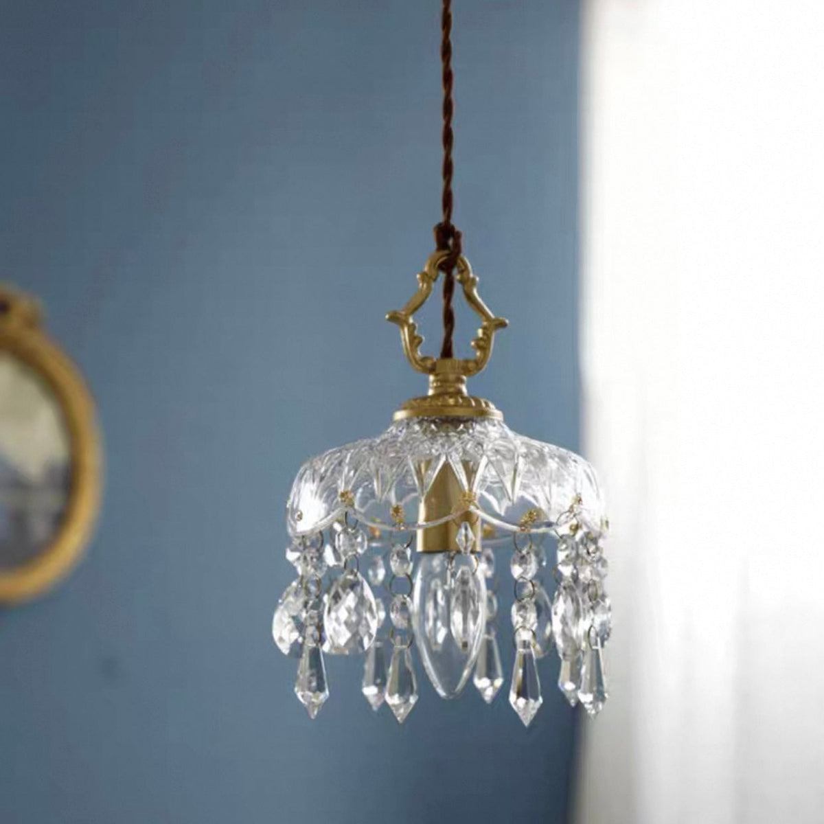 French crystal pendant lamp