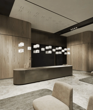 Square Multi Crystal Chandelier