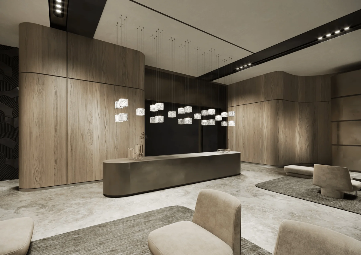 Square Multi Crystal Chandelier
