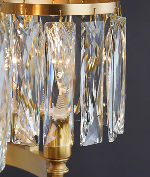 Crystal Bird Chandelier – Modern Brass & Crystal Ceiling Light for Dining Room, 4–6 Lights