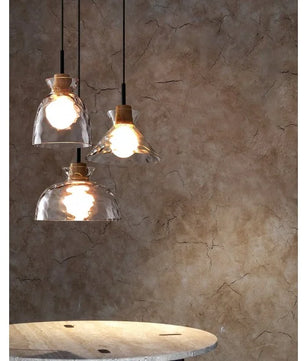 Modern Water Ripple Transparent Glass Pendant Lamp M16