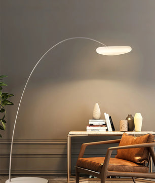 Mr Magoo Floor Lamp – Modern Minimalist Tall Standing Lamp for Living Room, Black & White