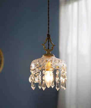French crystal pendant lamp