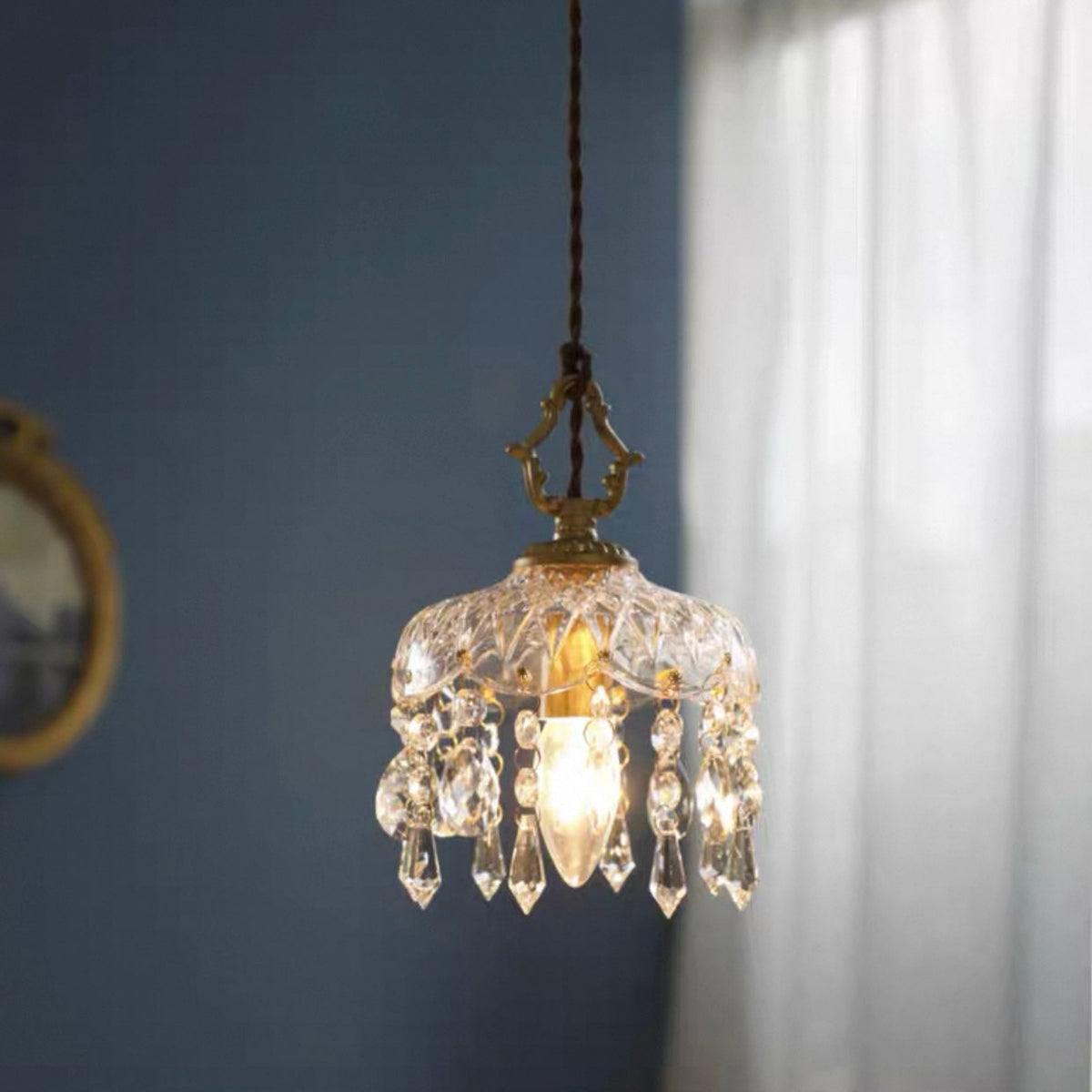 French crystal pendant lamp